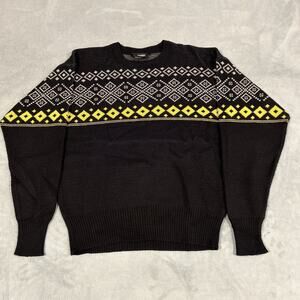 90s Ossi Skiwear Wool Cable Knit Sweater Mens Large Granola Grandpa Cardigan